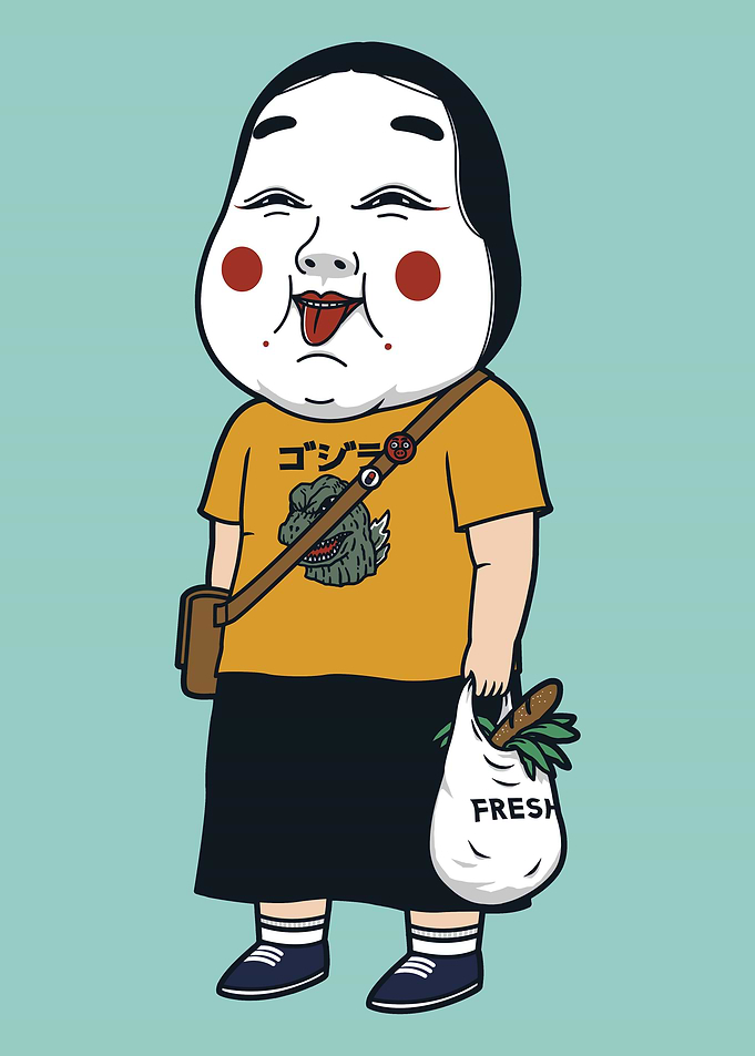 Otafuku Masked Girl from the Market