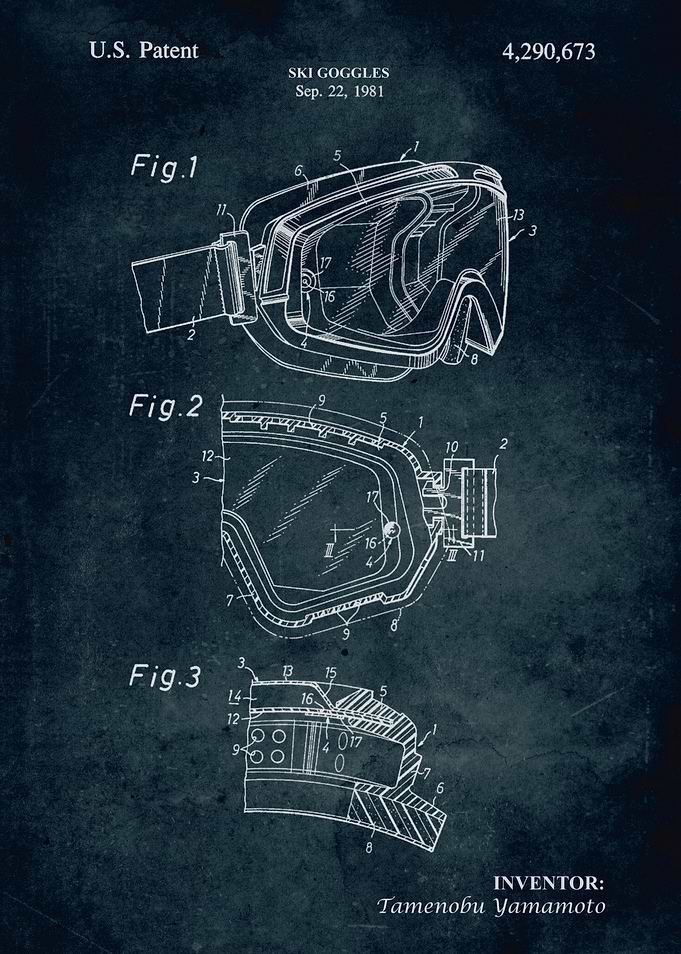 No242 - 1981 - Ski Goggles - Inventor Tamenobu Yamamoto ...