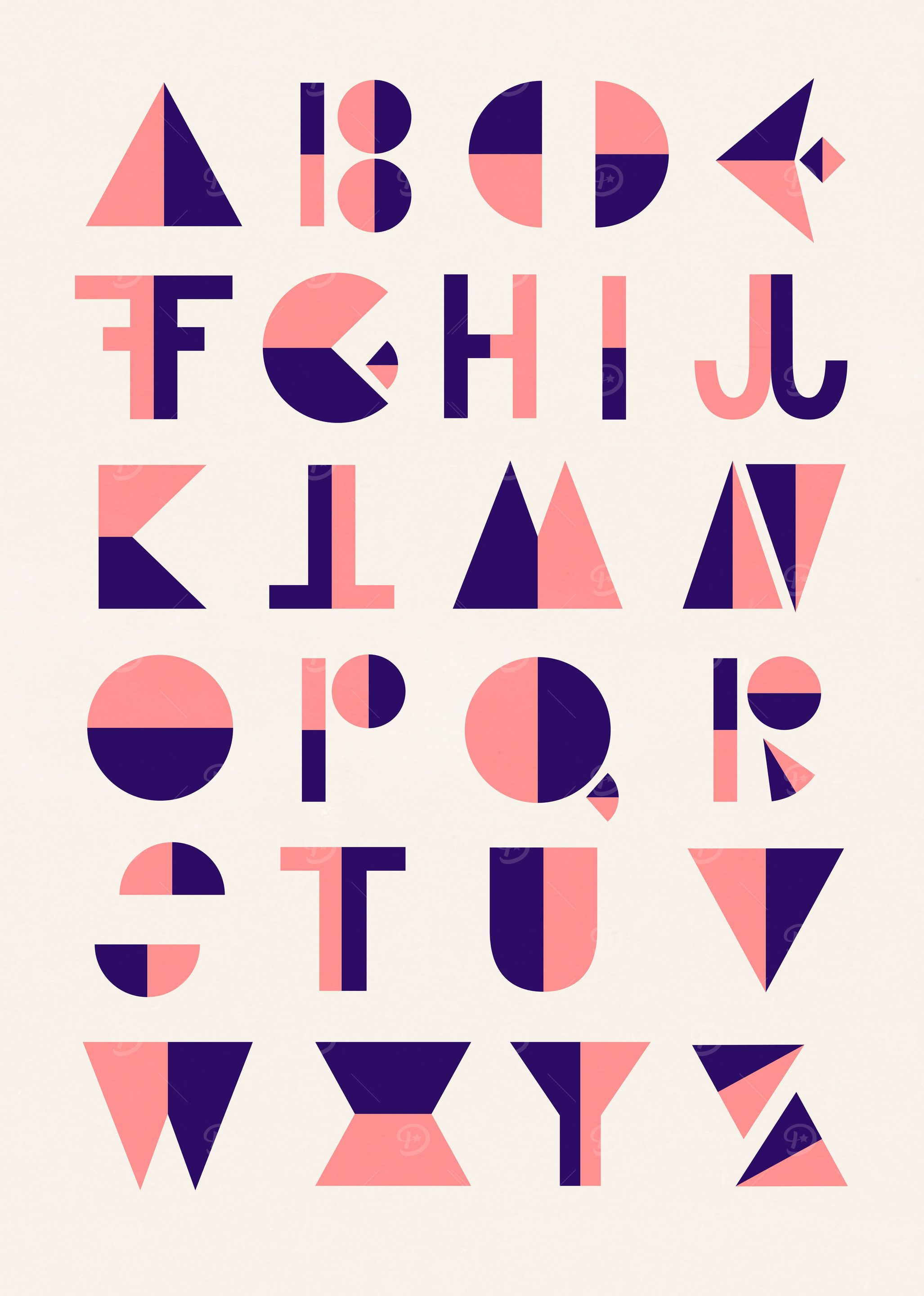 Flip alphabet pink