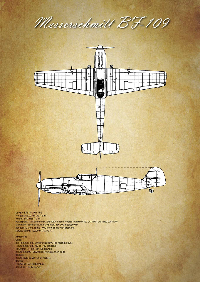 Messerschmitt Bf-109 Technical Specs