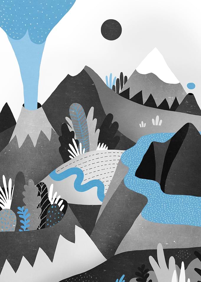 Pastel mountain