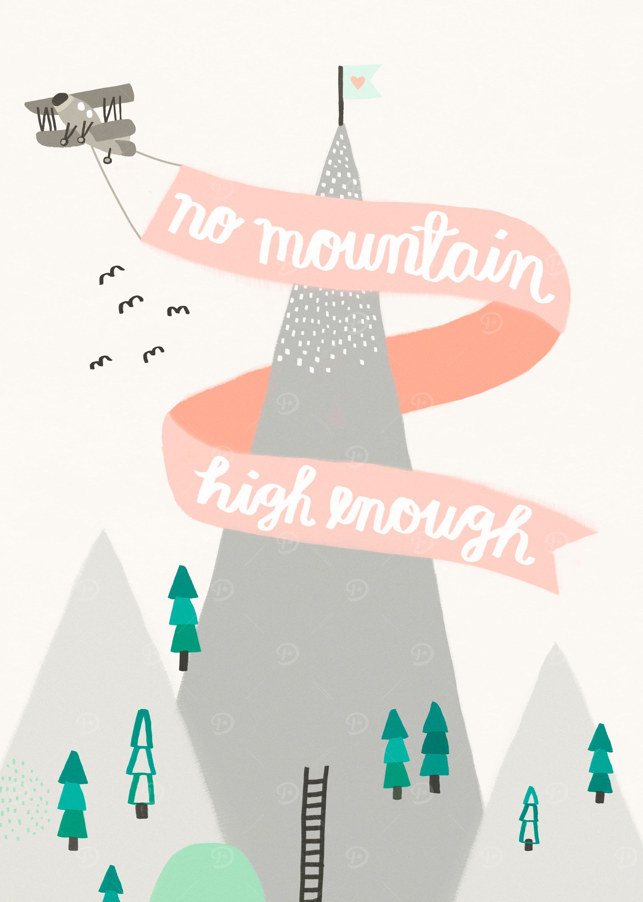 Pastel mountain