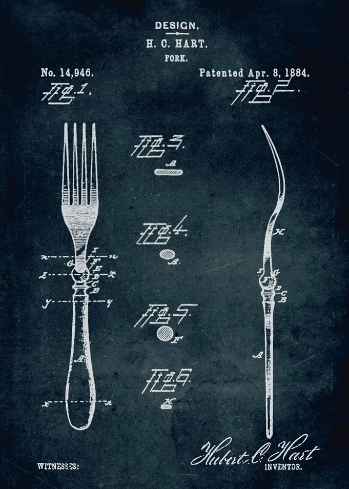 No245 - 1884 - Fork - Inventor H. C. Hart