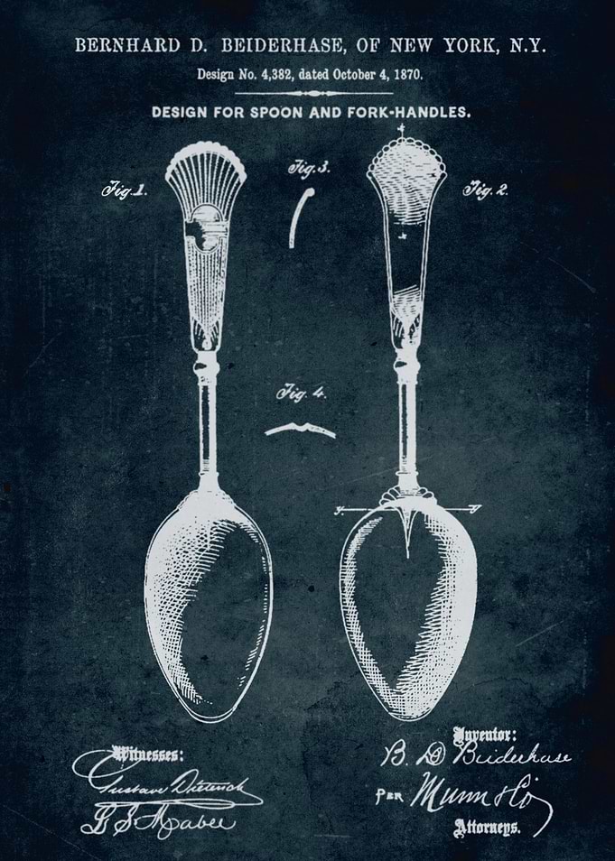 No262 - 1870 - Design for spoon and fork-handles - Inve ...