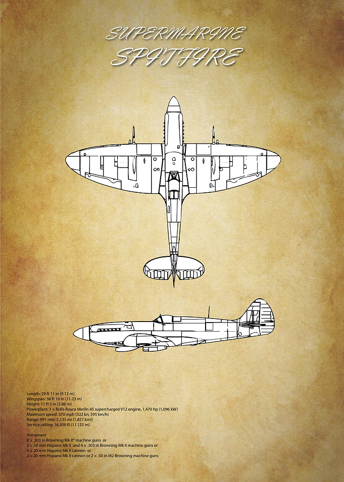 Supermarine Spitfire Blueprint