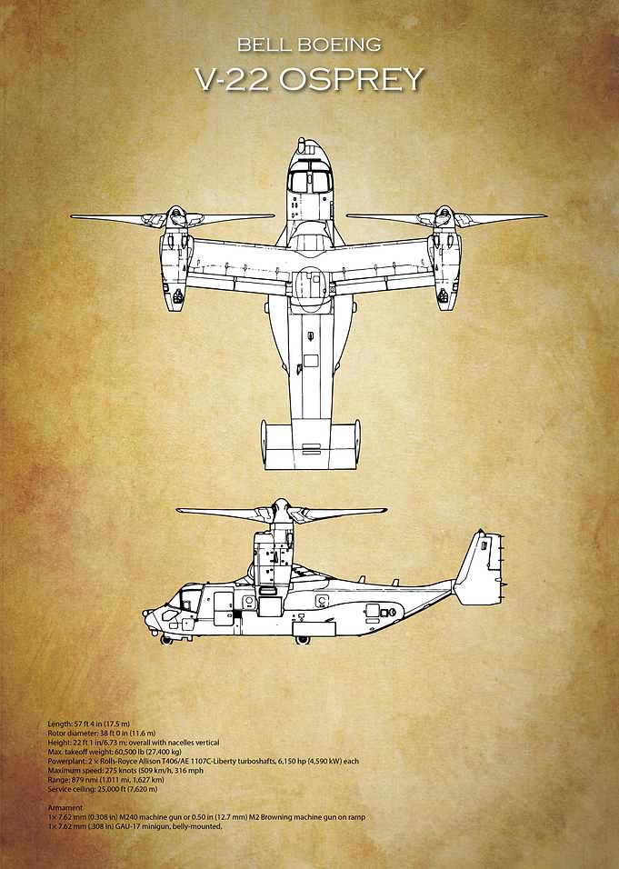 Bell Boeing V-22 Osprey Blueprint