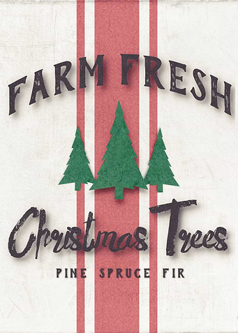 FARM FRESH CHRISTMAS TREES VINTAGE SIGN