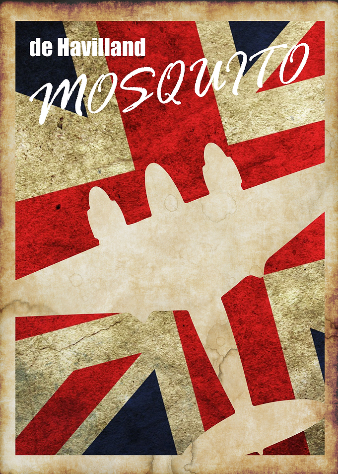 de Havilland Mosquito Vintage WW2 poster