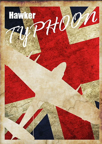 Hawker Typhoon Vintage WW2 poster