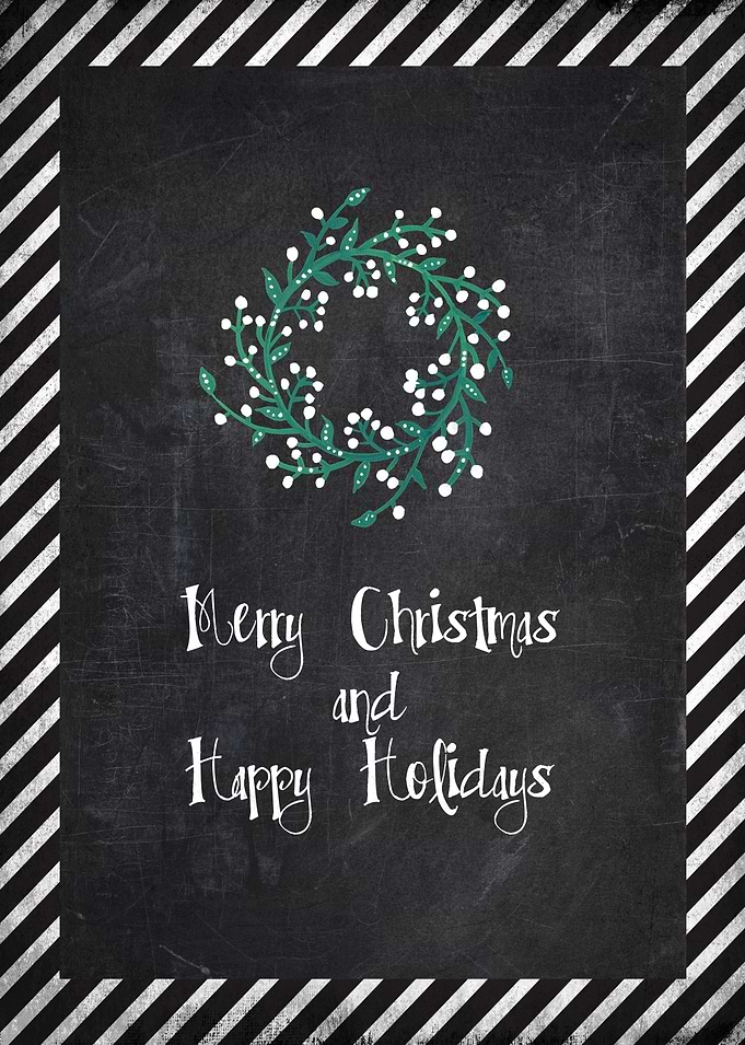 CHRISTMAS WISHES HANDLETTERING CHALKBAORD