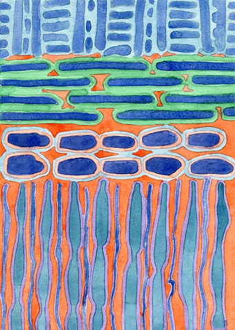 Blue Shapes Pattern