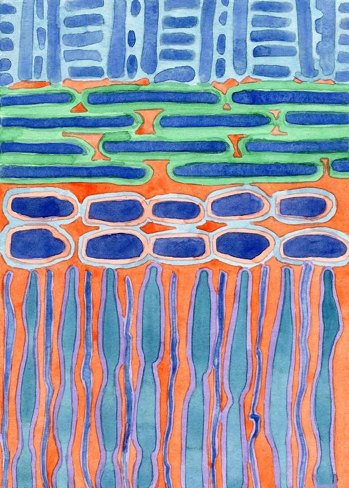 Blue Shapes Pattern