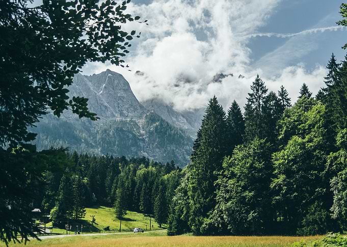 Zugspitze mountain in the