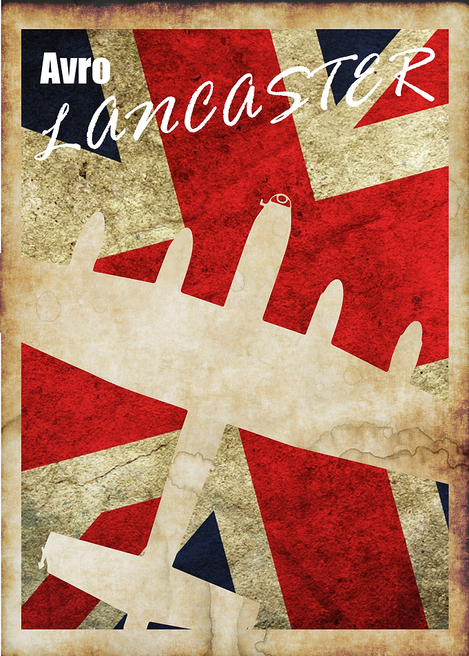 Vintage style Avro Lancaster WW2 poster