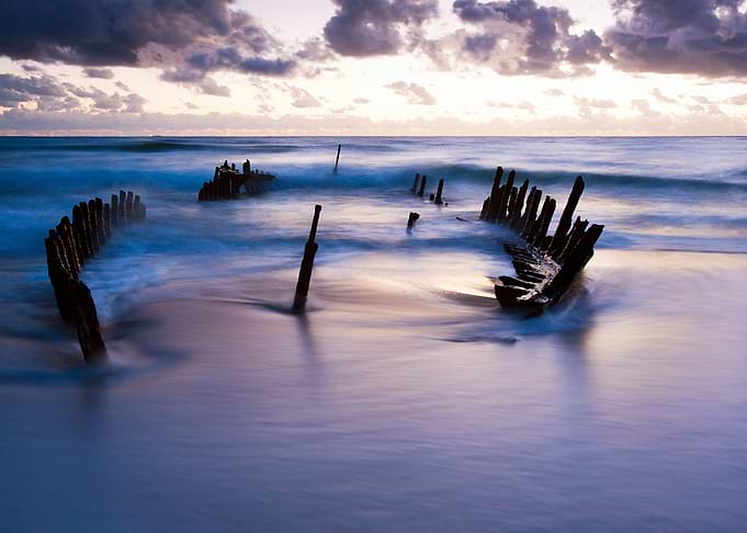 Dawn at the wreck