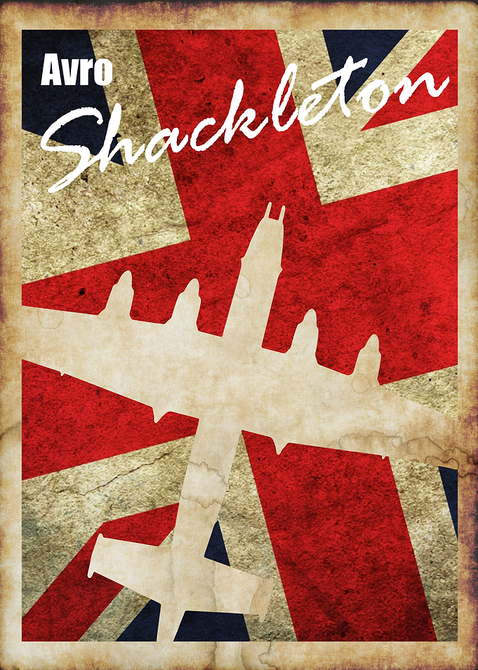 Avro Shackleton Vintage style WW2 poster