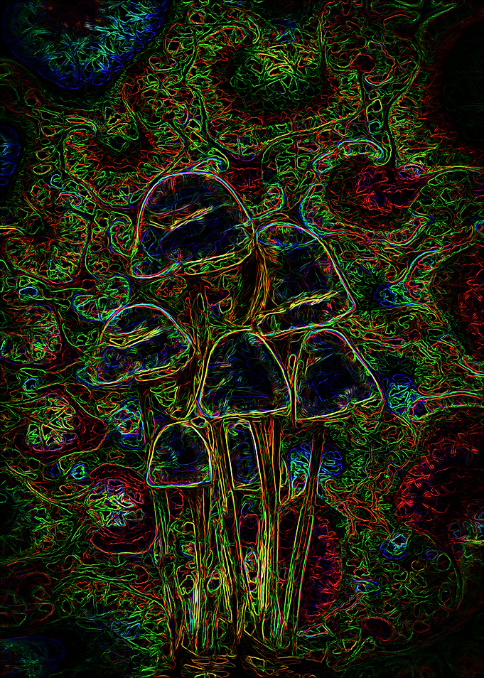 Magic psychedelic mushroom