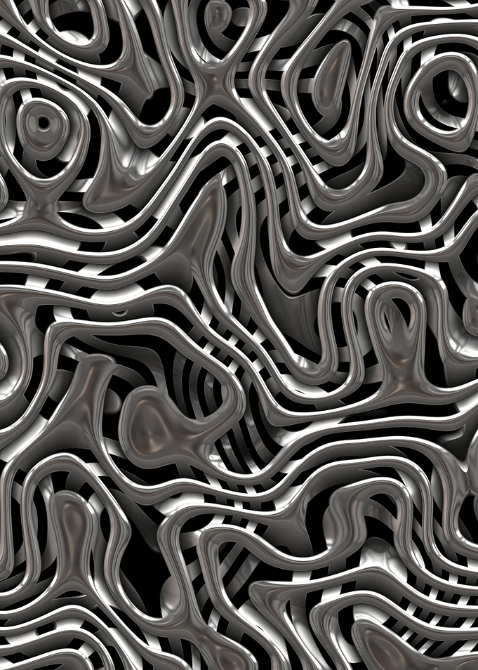 Abstract metal waves by J.P. Voodoo