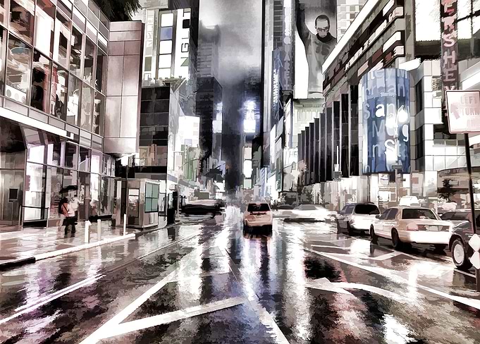 New York City pastel by J.P. Voodoo