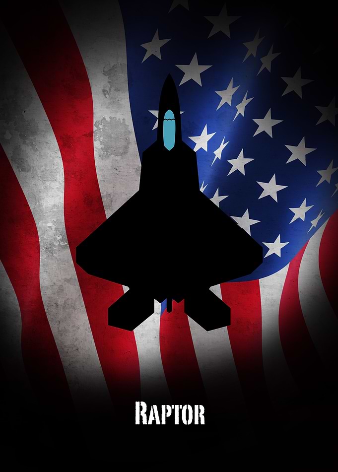 F-22 Raptor USAF Stars and Stripes