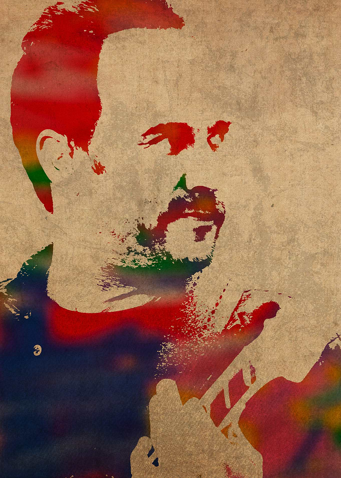 Dave Matthews Band Watercolor Portrait