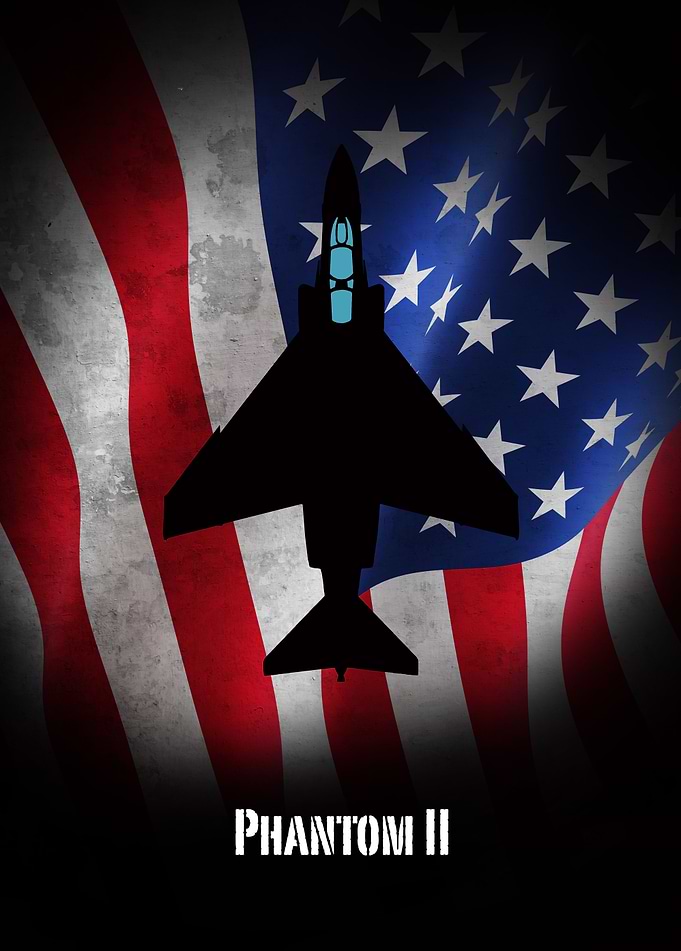 McDonnell Douglas F-4 Phantom II stars and stripes