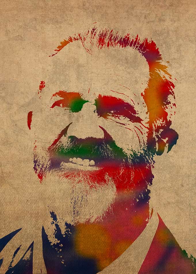 Mel Gibson Watercolor Portrait