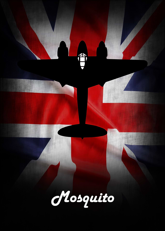 De Havilland Mosquito RAF Union Jack