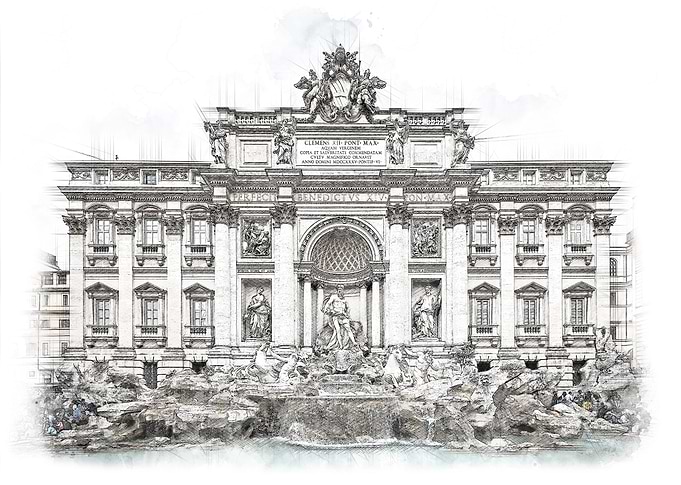 Trevi Fountain Rome Italy Version 2