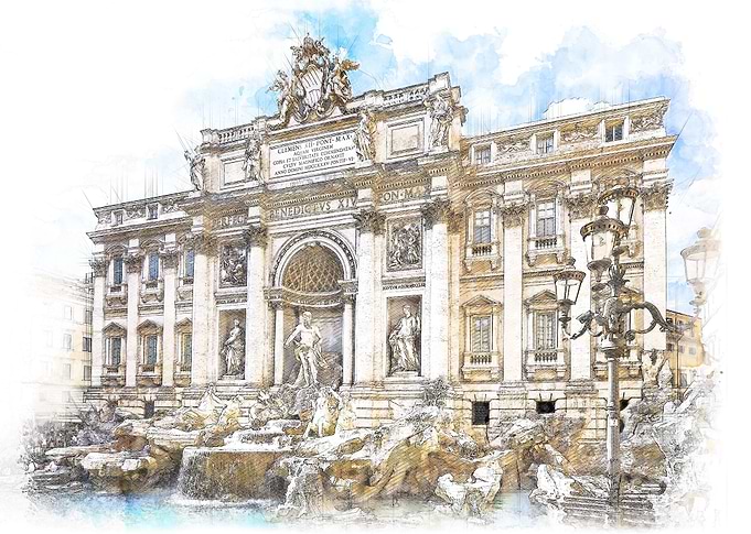 Trevi Fountain Rome Italy