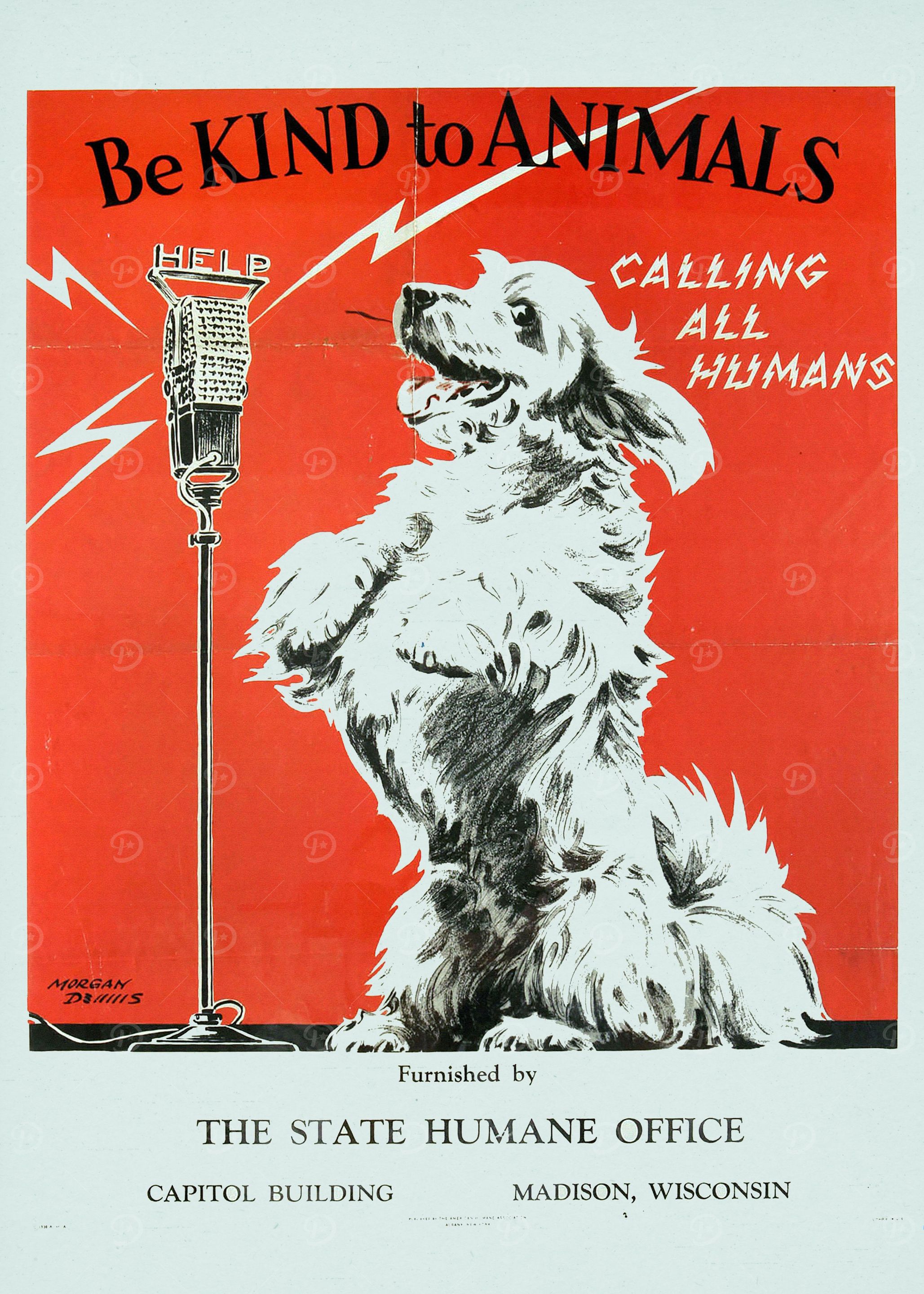 Vintage Animals Poster