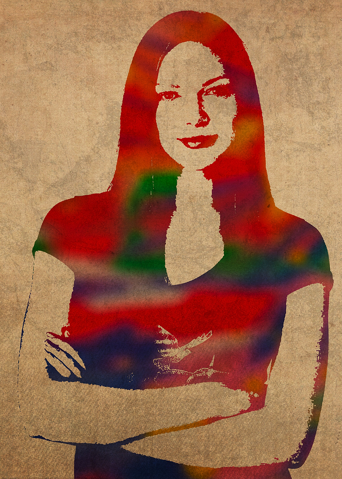 Laura Prepon as Donna Watercolor Portrait