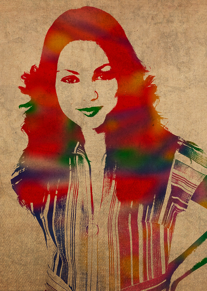 Mila Kunis as Jackie Watercolor Portrait