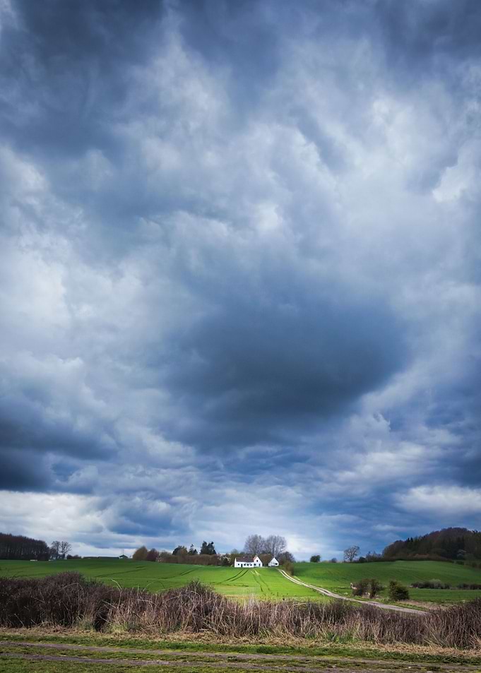 Landscape before a storm in Denmark