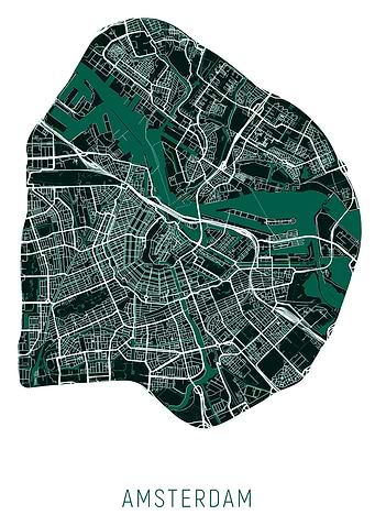 Amsterdam Map Green