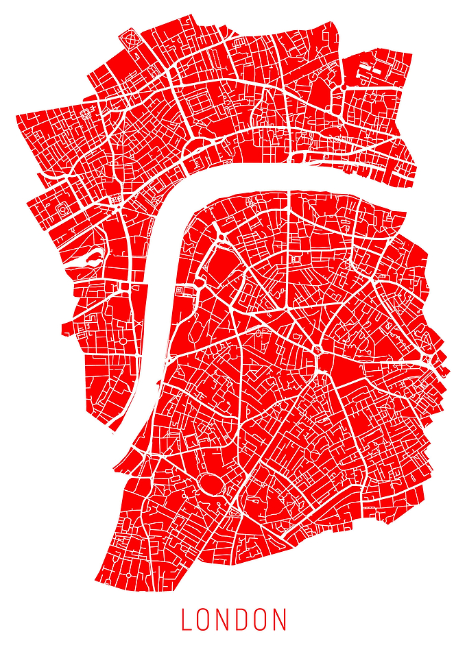 London Map Red