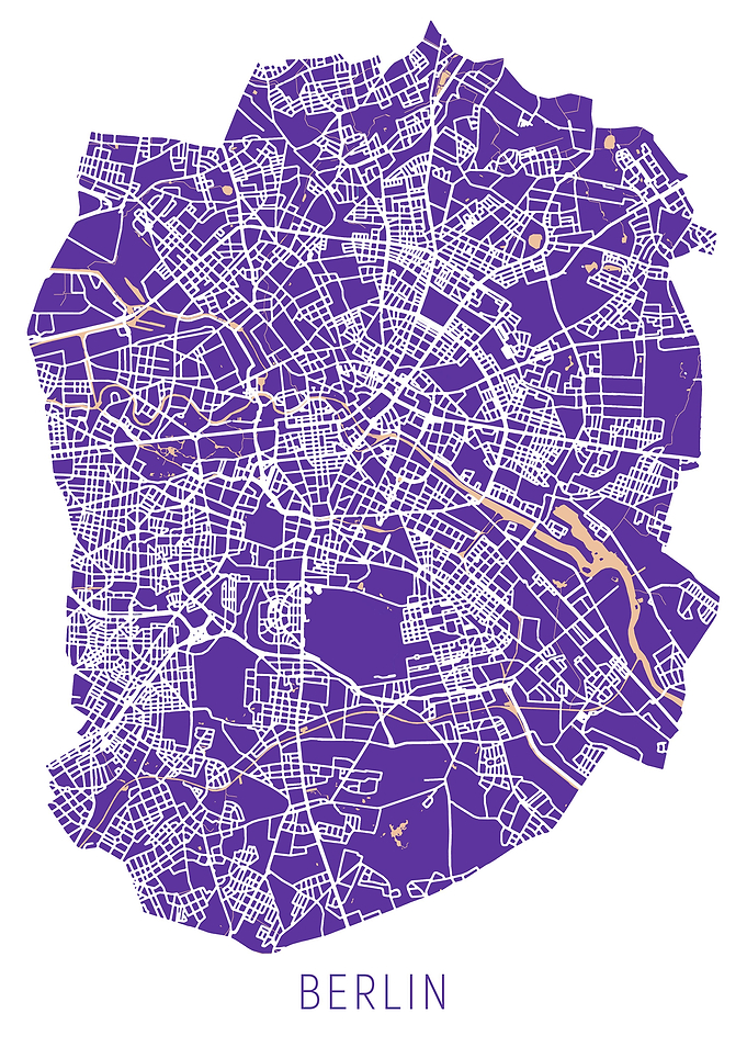 Berlin Map Purple