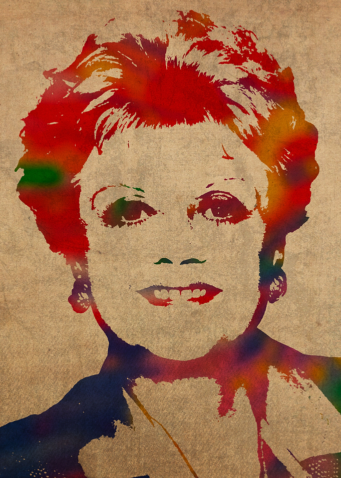 Angela Lansbury Watercolor Portrait