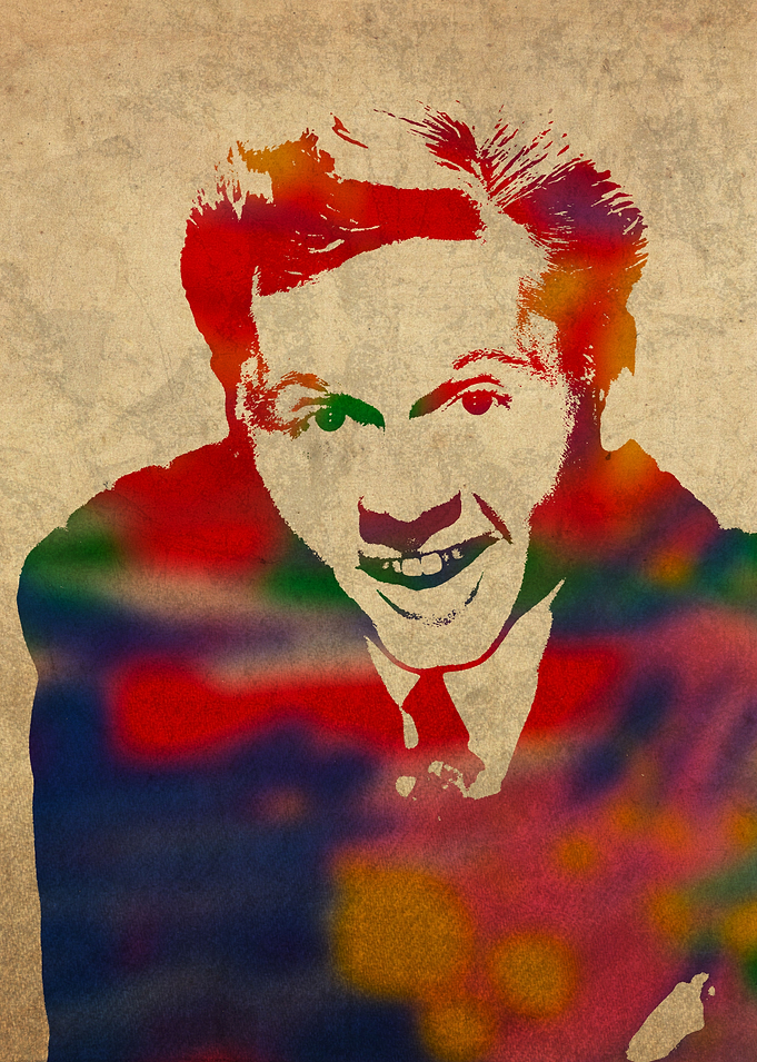 Mickey Rooney Watercolor Portrait