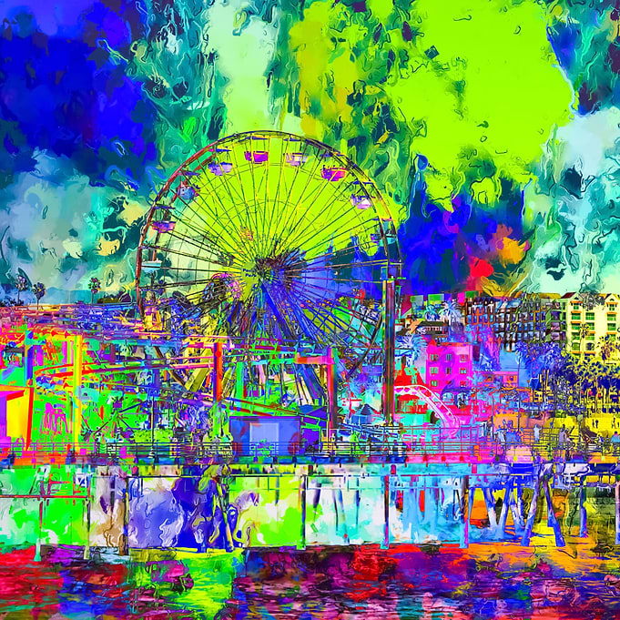 ferris wheel and buildings