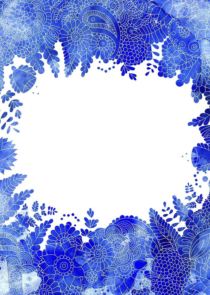 Blue Floral Pattern 04