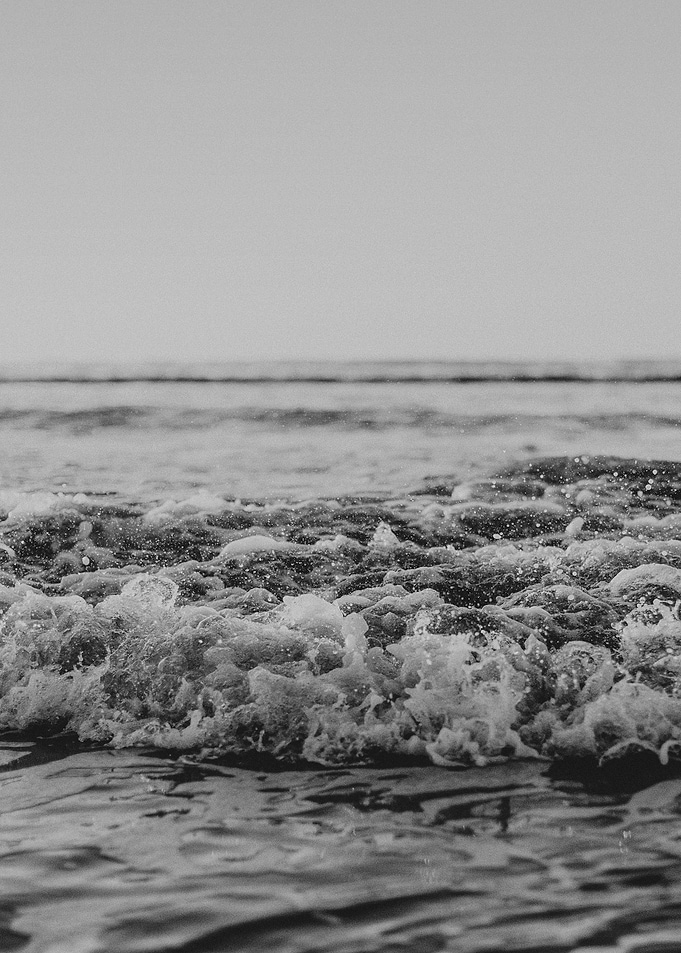 Black and White Ocean Surf