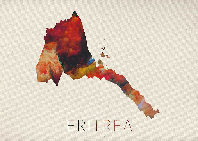 Eritrea Watercolor Map