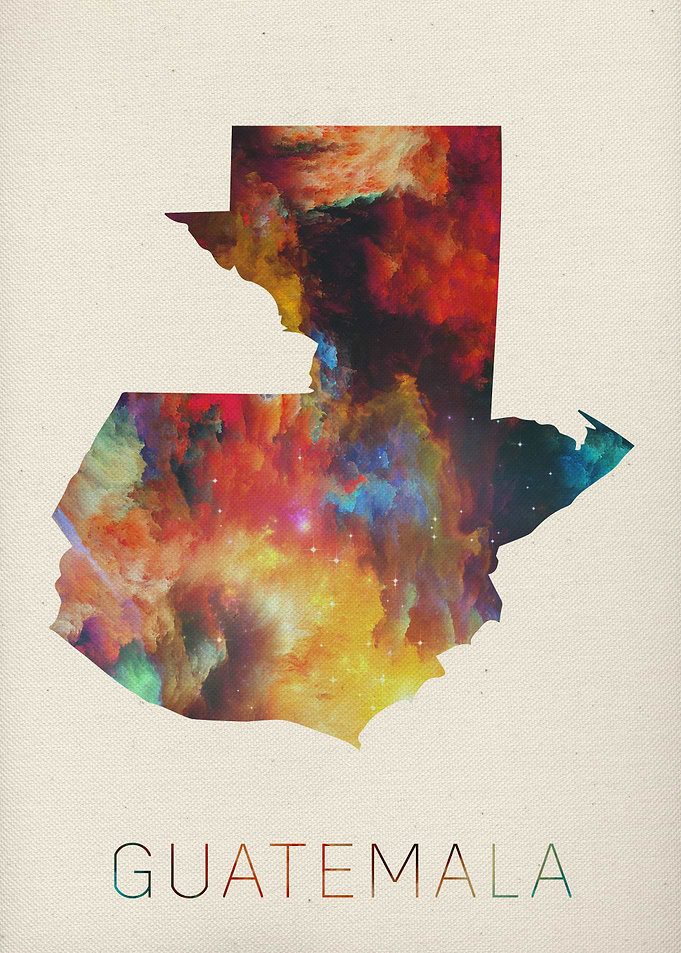 Guatemala Watercolor Map