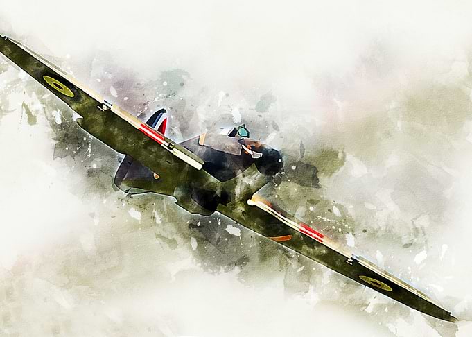 Hawker Hurricane digital painting