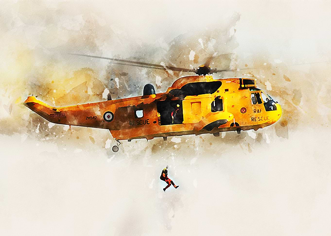 RAf Sea King digital painting