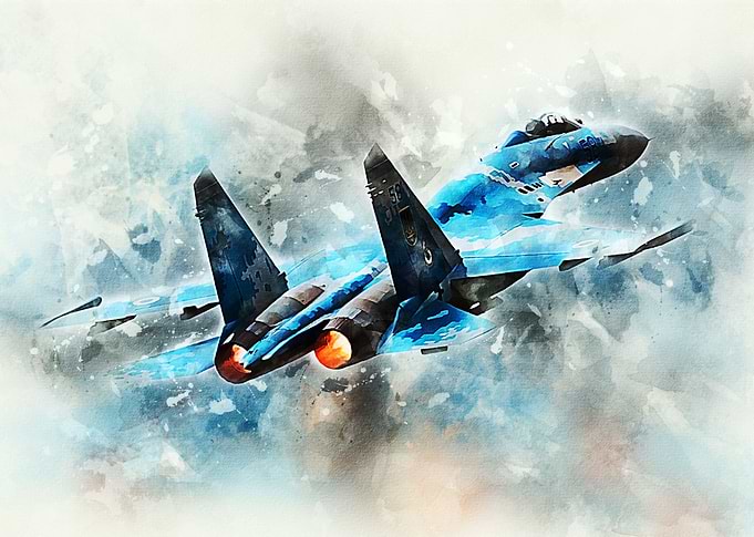 SU-27 Flanker digital painting
