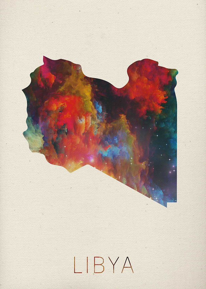 Libya Watercolor Map