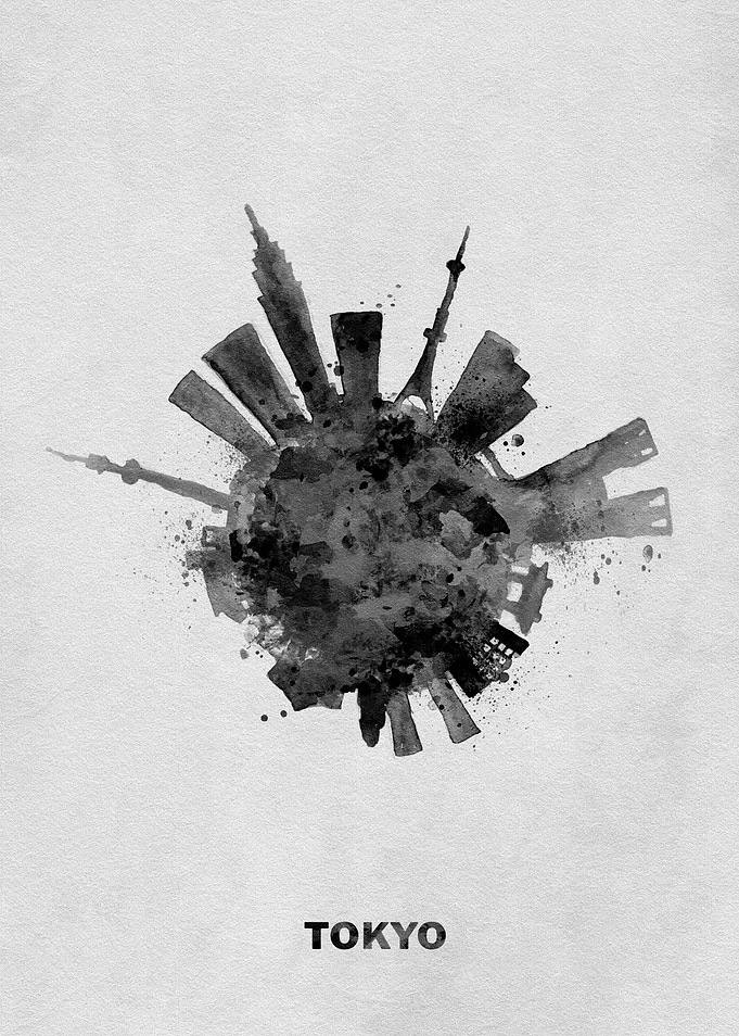 Tokyo Skyline Black