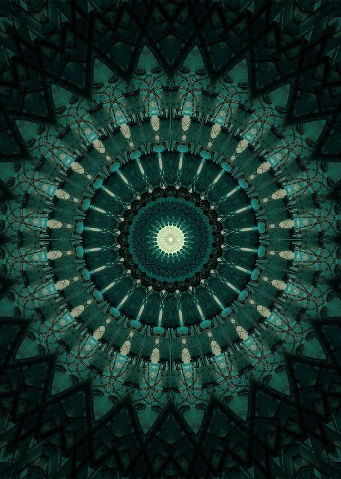 Green tones mandala